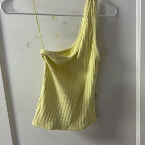Yellow one shoulder top from American eagle